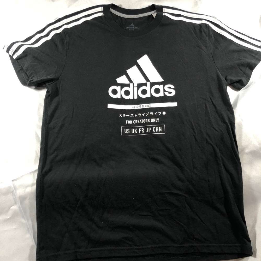 Men's adidas tee in black and white like new